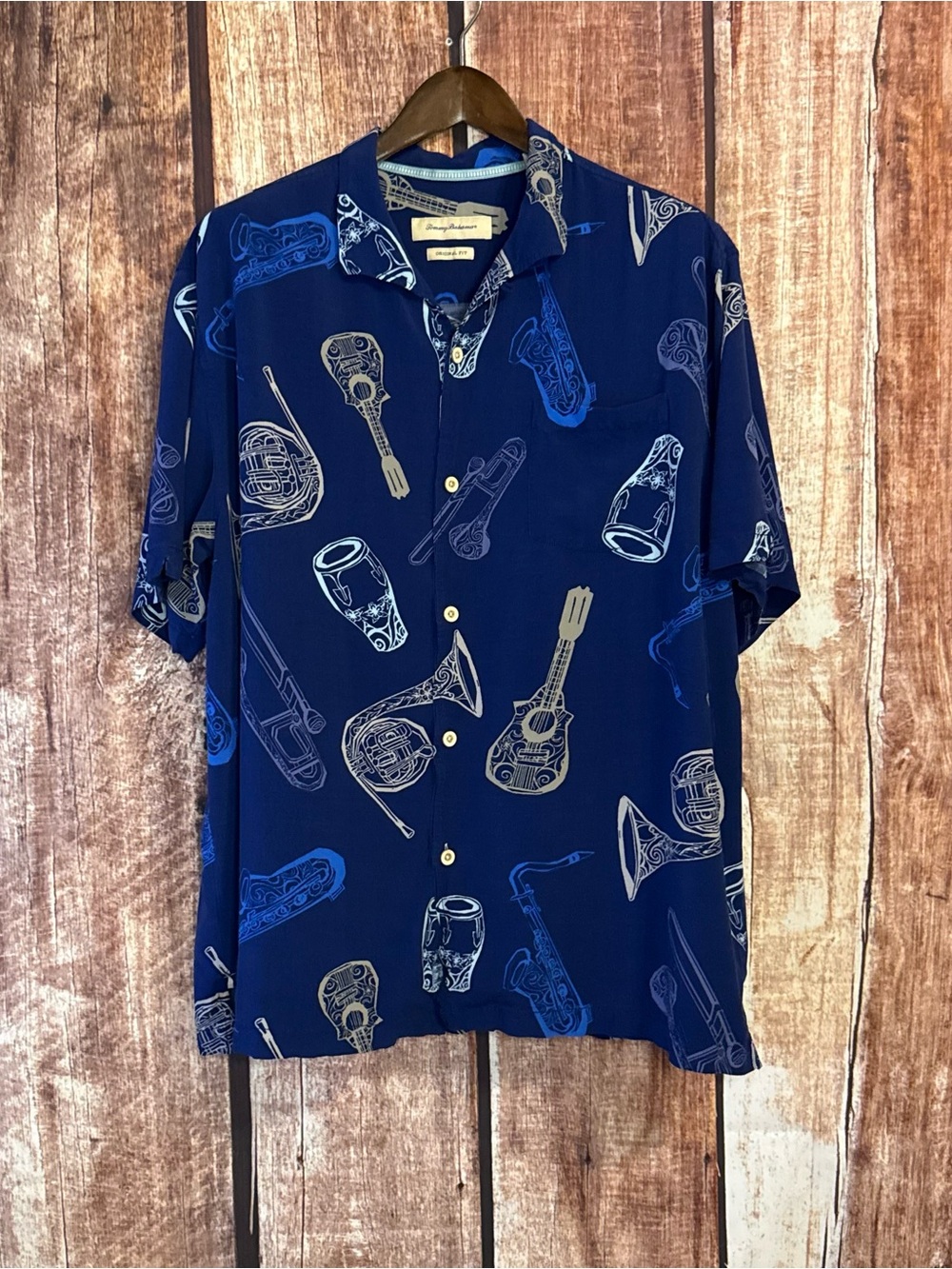 Tommy Bahama Musical Instrument Print Shirt